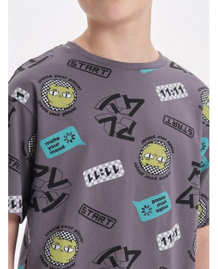 Пижама для мальчиков Серый(40)