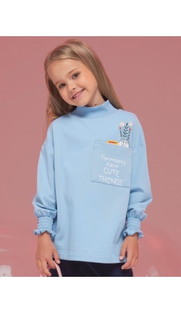 Толстовка для девочек Голубой(9)