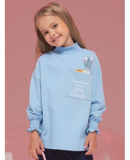 Толстовка для девочек Голубой(9)