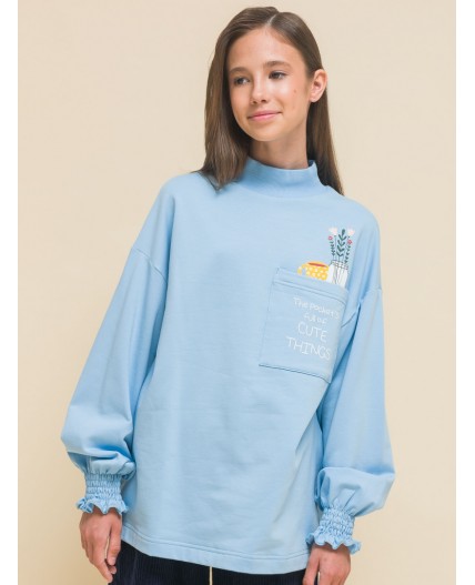 Толстовка для девочек Голубой(9)
