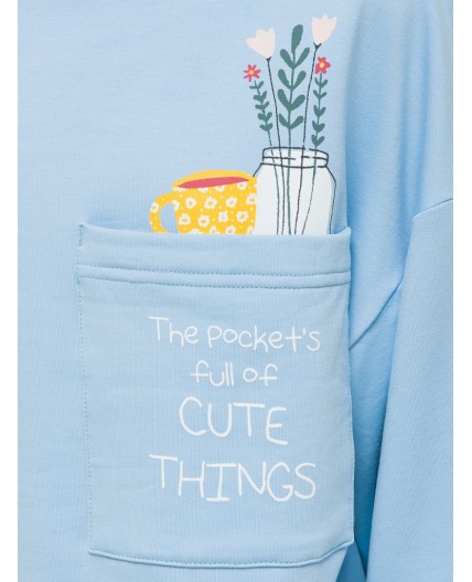 Толстовка для девочек Голубой(9)