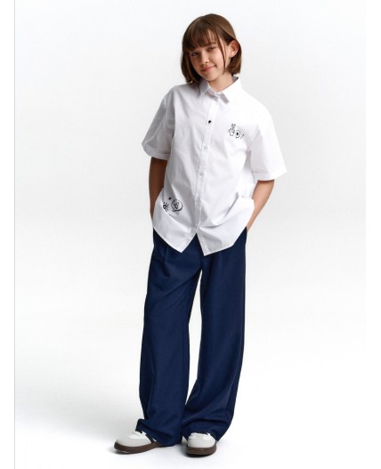 Брюки для девочек Темно-синий(54)