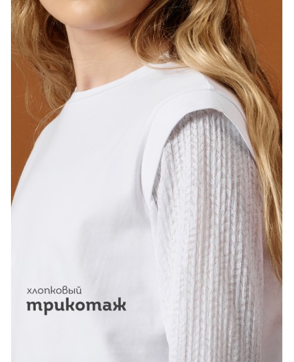 Джемпер для девочек Белый(2)