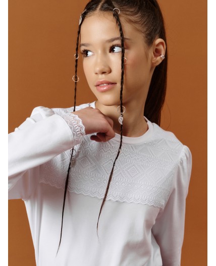 Джемпер для девочек Белый(2)