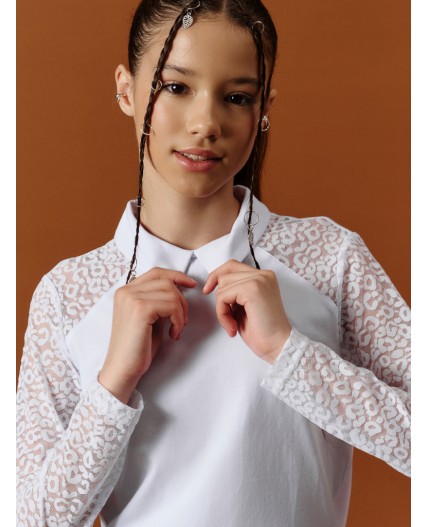 Джемпер для девочек Белый(2)