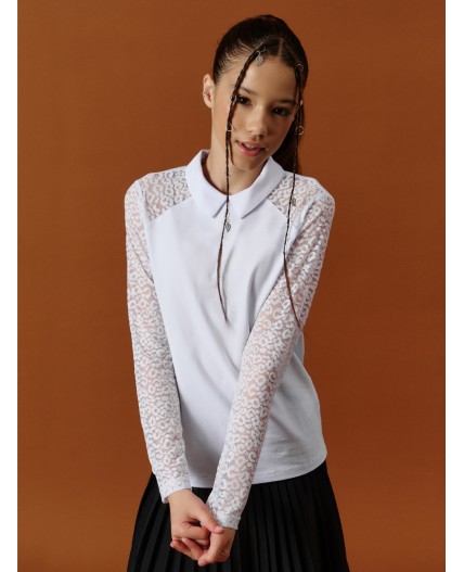 Джемпер для девочек Белый(2)