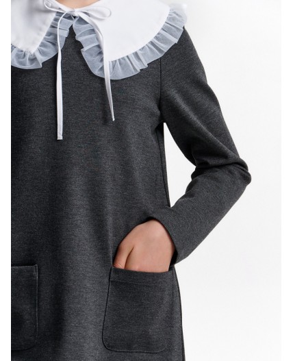 Платье для девочек Серый(40)