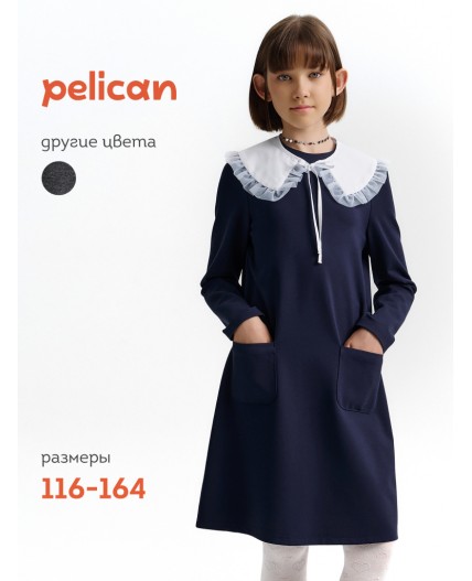 Платье для девочек Темно-синий(54)