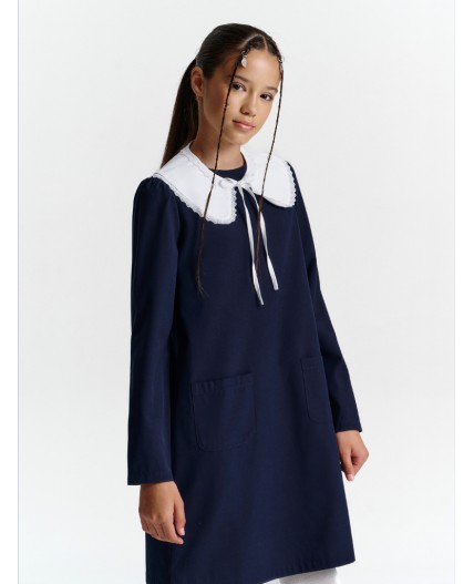 Платье для девочек Темно-синий(54)