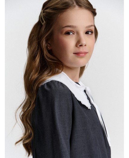 Платье для девочек Серый(40)