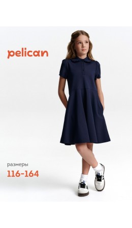 Платье для девочек Темно-синий(54)
