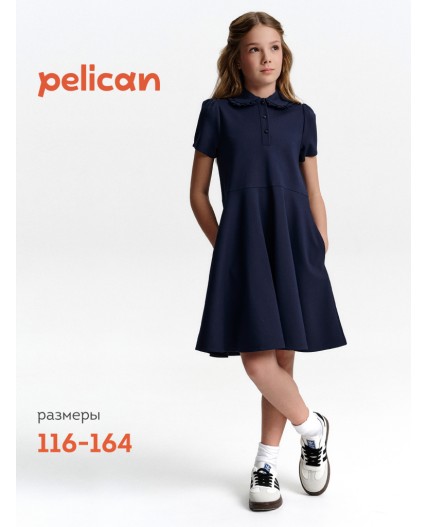 Платье для девочек Темно-синий(54)