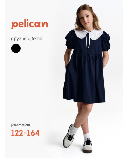 Платье для девочек Темно-синий(54)