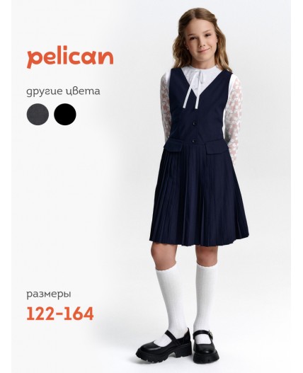 Платье для девочек Темно-синий(54)