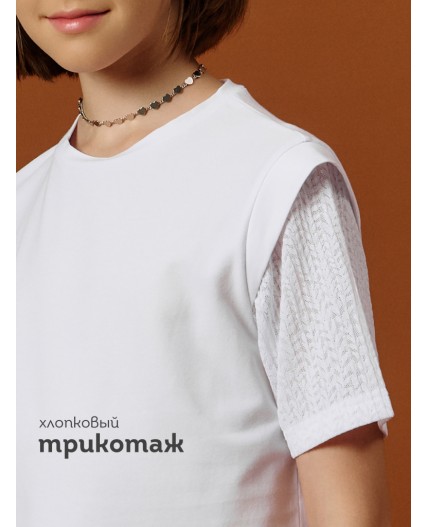 Футболка для девочек Белый(2)