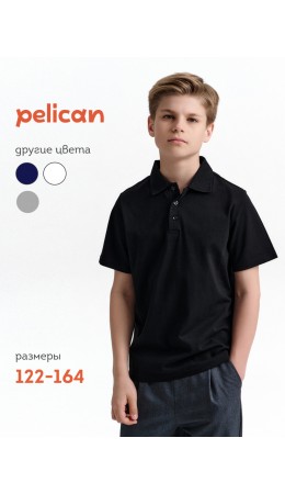 Джемпер (модель 'футболка') для мальчиков Черный(49)