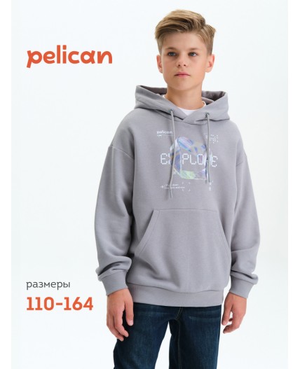 Толстовка для мальчиков Серый(40)
