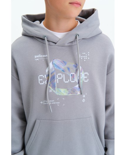 Толстовка для мальчиков Серый(40)