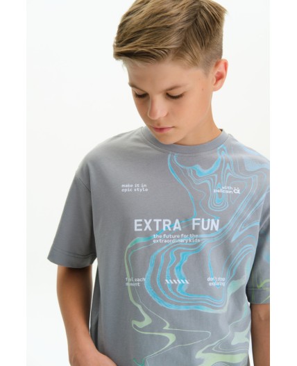 Футболка для мальчиков Серый(40)