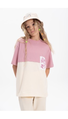 Футболка для девочек Пыльно-розовый(64)
