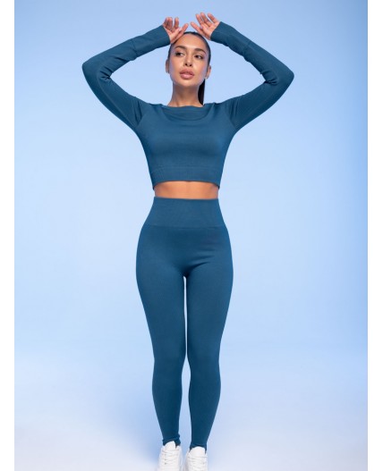 Лосины спортивные женские Морская волна(29)