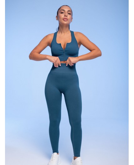 Лосины спортивные женские Морская волна(29)