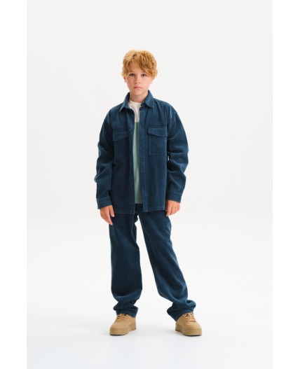 Сорочка верхняя для мальчиков Морская волна(29)