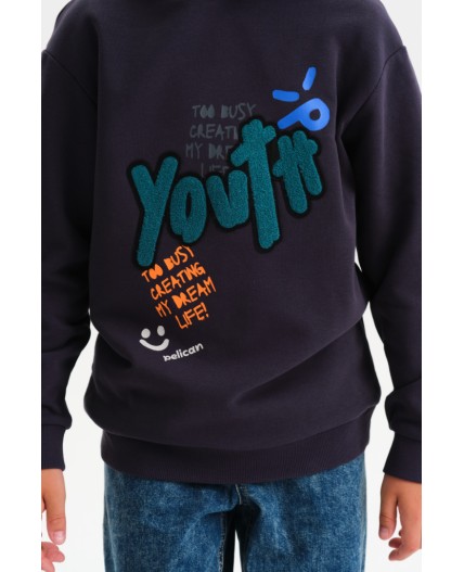 Толстовка для мальчиков Темно-серый(43)