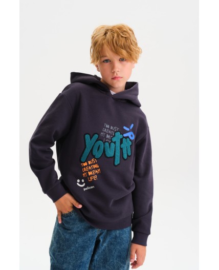 Толстовка для мальчиков Темно-серый(43)