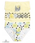 Трусы для девочек Ванильный/ванильный/белый(7/7/2)