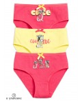 Трусы для девочек Малиновый/малиновый/желтый(25/25/11)