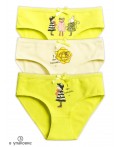 Трусы для девочек Желтый/желтый/желтый(11/11/11)