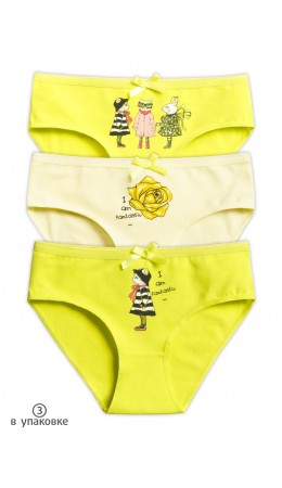 Трусы для девочек Желтый/желтый/желтый(11/11/11)