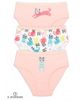Трусы для девочек Розовый/белый/розовый(37/2/37)