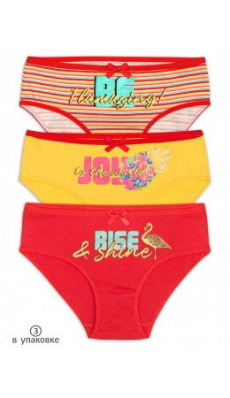 Трусы для девочек Красный/желтый/коралловый(18/11/16)