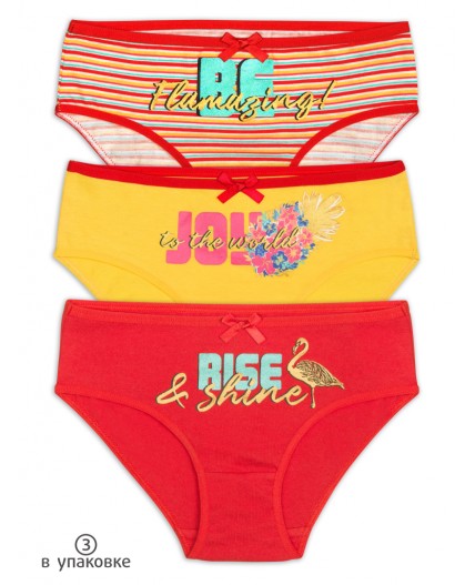 Трусы для девочек Красный/желтый/коралловый(18/11/16)