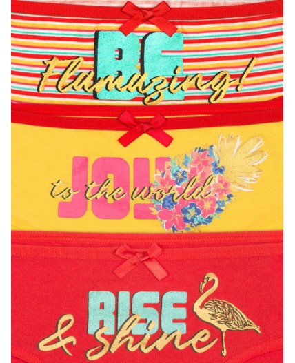 Трусы для девочек Красный/желтый/коралловый(18/11/16)