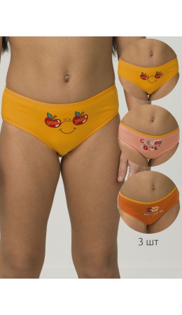 Трусы для девочек Оранжевый/терракотовый/персиковый(31/44/33)