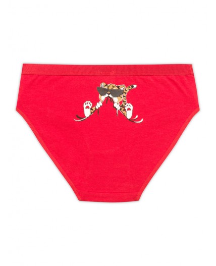 Трусы для девочек Красный/темно-серый/белый(18/43/2)