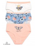 Трусы для девочек Белый/голубой/персиковый(2/9/33)