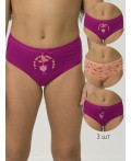 Трусы для девочек Персиковый/пурпурный/пурпурный(33/36/36)