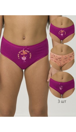 Трусы для девочек Персиковый/пурпурный/пурпурный(33/36/36)