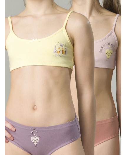 Майка для девочек Ванильный/пудра(7/35)