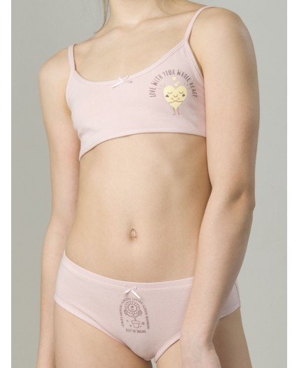 Майка для девочек Ванильный/пудра(7/35)