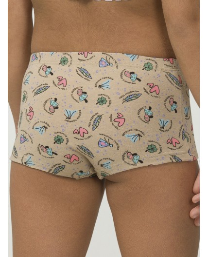 Трусы для девочек Песочный/голубой(34/9)