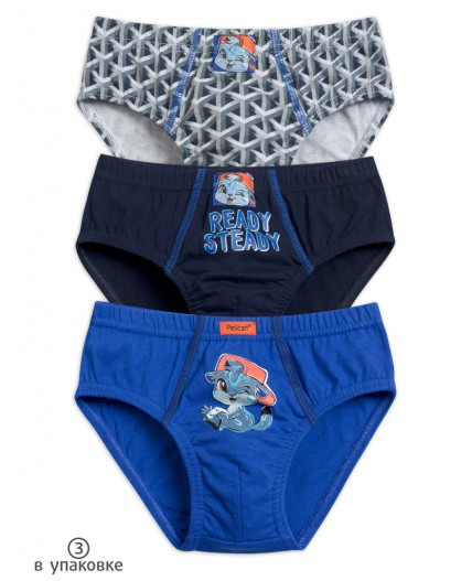 Трусы для мальчиков Ультрамарин/темно-синий/серый(45/54/40)
