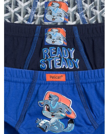 Трусы для мальчиков Ультрамарин/темно-синий/серый(45/54/40)