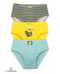 Трусы для мальчиков Серый/желтый/серый(40/11/40)