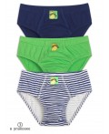 Трусы для мальчиков Темно-синий/салатовый/серый(54/38/40)