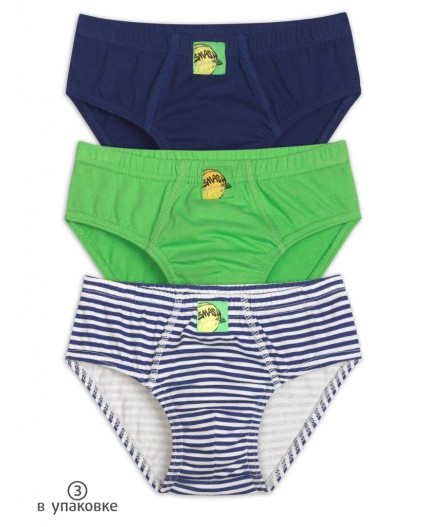Трусы для мальчиков Темно-синий/салатовый/серый(54/38/40)
